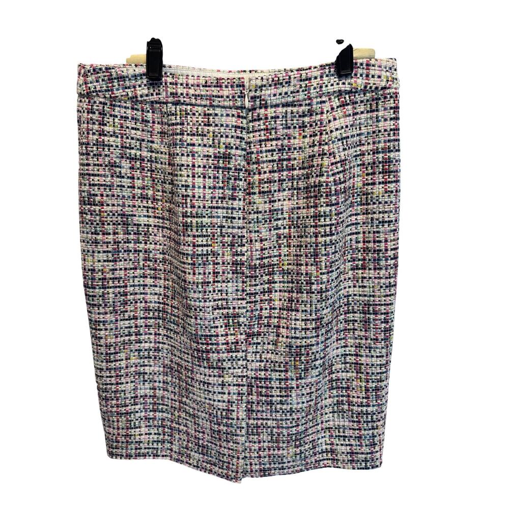 J.Crew Rainbow Tweed Pencil Skirt Size 6 Multi Color Boucle Above Knee